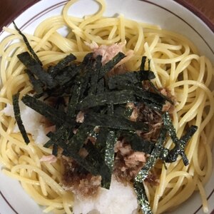 夏バテ予防にも！大根おろしとツナのめんつゆパスタ♪